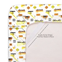 Sweet Home Collection™ Construction Microfiber Wrinkle Resistant Kids Sheet Set
