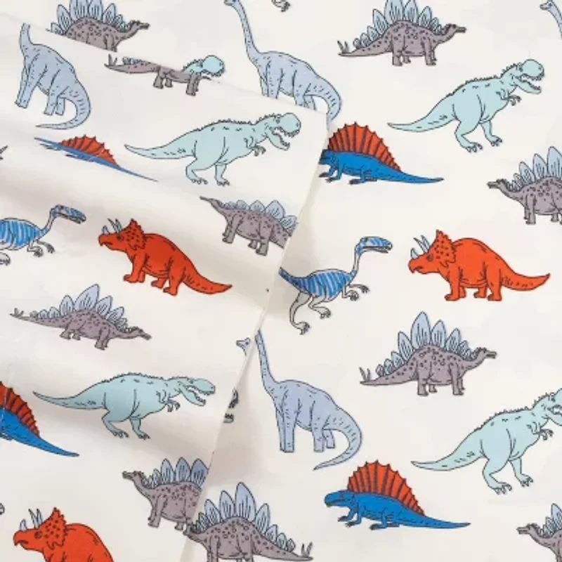 Sweet Home Collection™ Dinosaurs Microfiber Wrinkle Resistant Kids Sheet Set