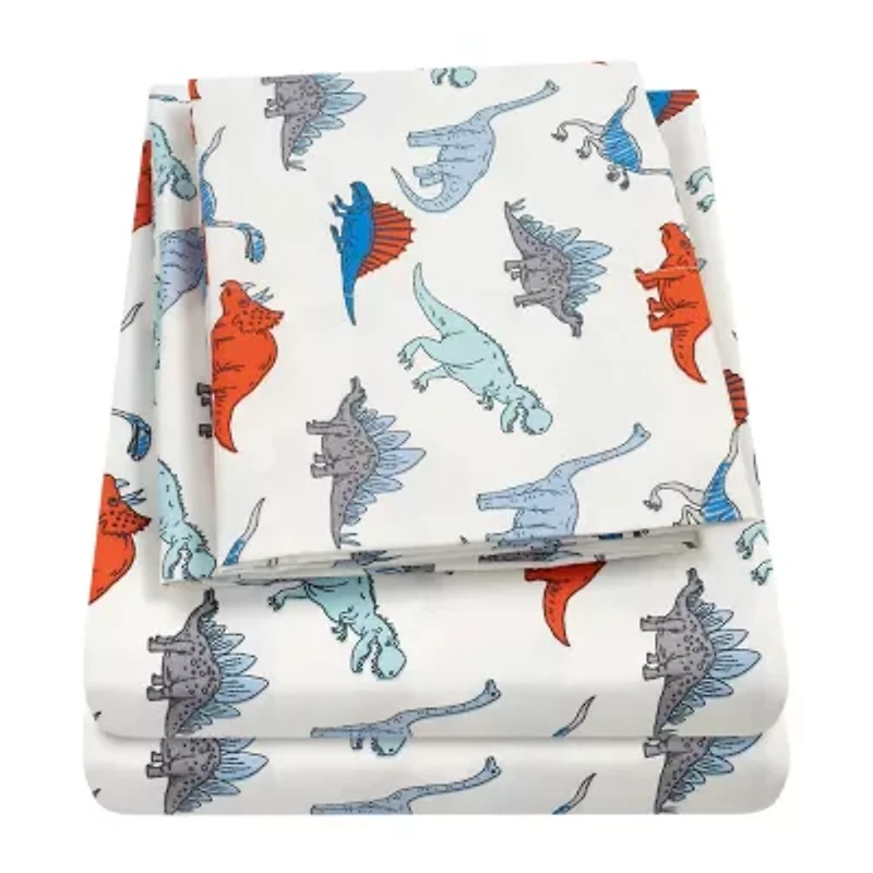 Sweet Home Collection™ Dinosaurs Microfiber Wrinkle Resistant Kids Sheet Set