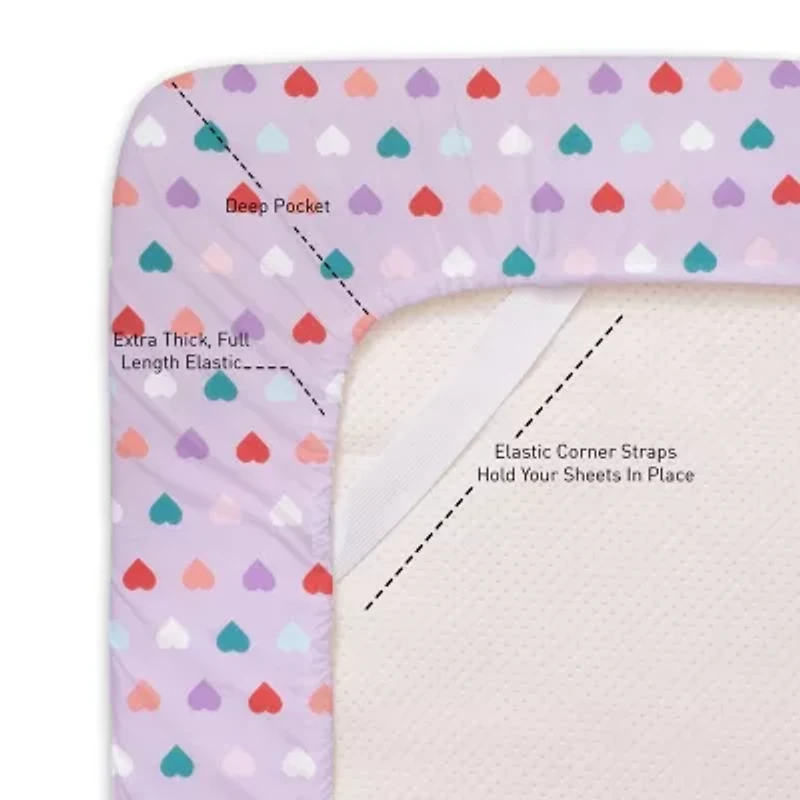 Sweet Home Collection™ Hearts Microfiber Wrinkle Resistant Kids Sheet Set