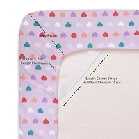 Sweet Home Collection™ Hearts Microfiber Wrinkle Resistant Kids Sheet Set