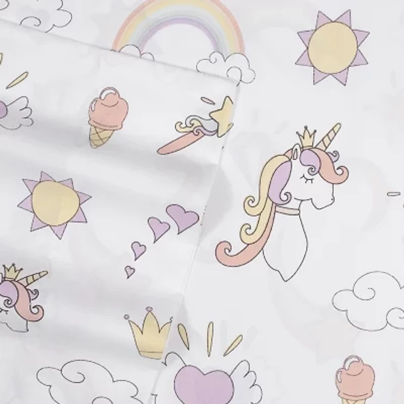 Sweet Home Collection™ Magical Unicorn Microfiber Wrinkle Resistant Kids Sheet Set