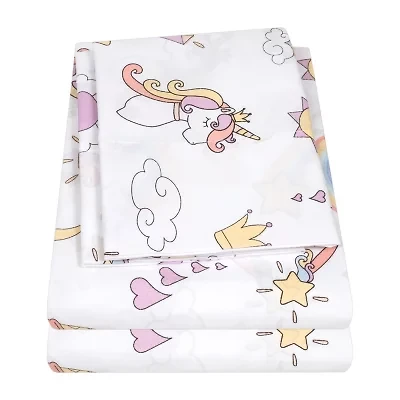 Sweet Home Collection™ Magical Unicorn Microfiber Wrinkle Resistant Kids Sheet Set