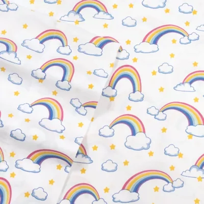 Sweet Home Collection™ Rainbows Microfiber Wrinkle Resistant Kids Sheet Set