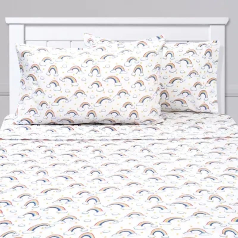 Sweet Home Collection™ Rainbows Microfiber Wrinkle Resistant Kids Sheet Set
