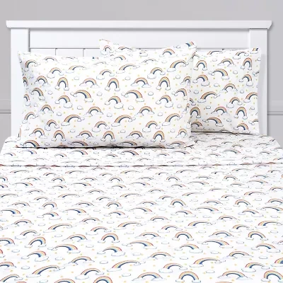 Sweet Home Collection™ Rainbows Microfiber Wrinkle Resistant Kids Sheet Set