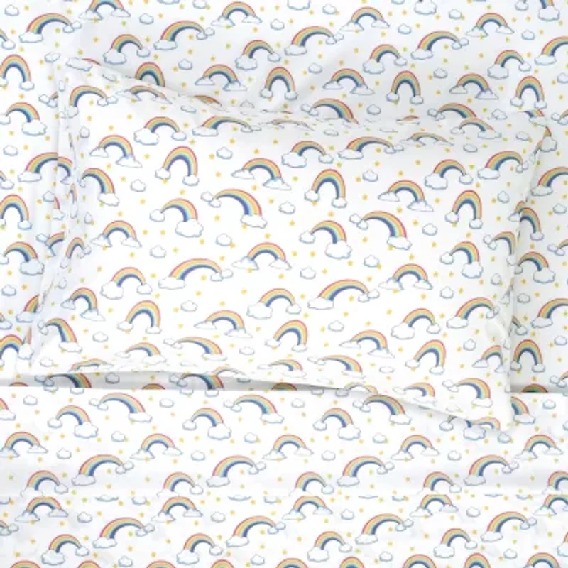 Sweet Home Collection™ Rainbows Microfiber Wrinkle Resistant Kids Sheet Set