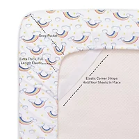 Sweet Home Collection™ Rainbows Microfiber Wrinkle Resistant Kids Sheet Set
