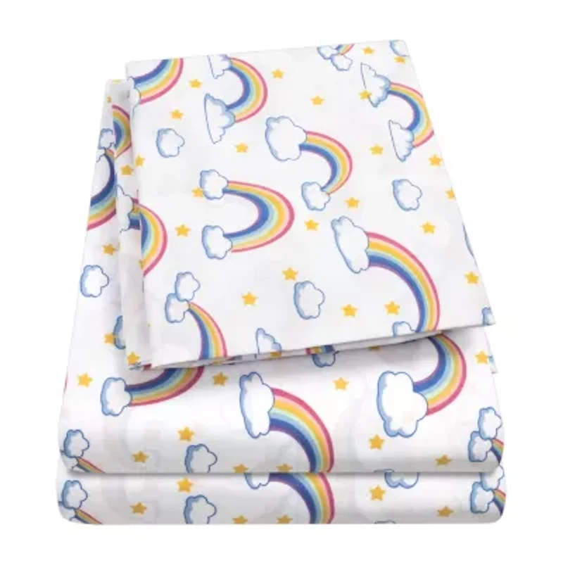 Sweet Home Collection™ Rainbows Microfiber Wrinkle Resistant Kids Sheet Set