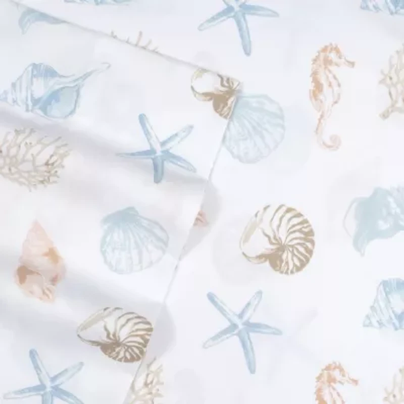 Sweet Home Collection™ Seashells Microfiber Wrinkle Resistant Kids Sheet Set