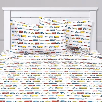 Sweet Home Collection™ Transportation Microfiber Wrinkle Resistant Kids Sheet Set