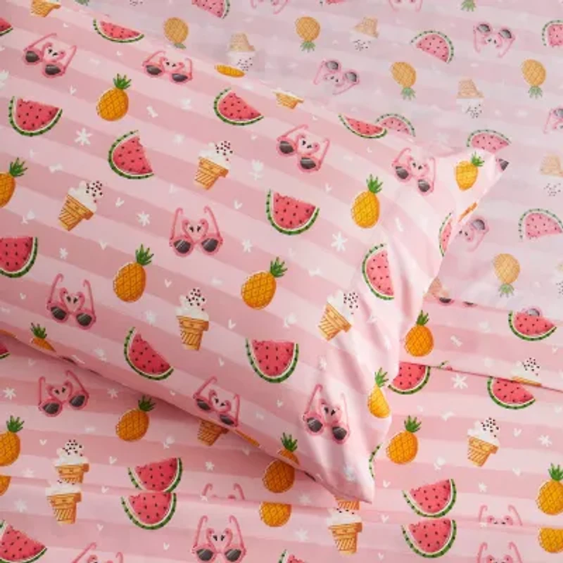 Sweet Home Collection™ Summer Fun Microfiber Wrinkle Resistant Kids Sheet Set
