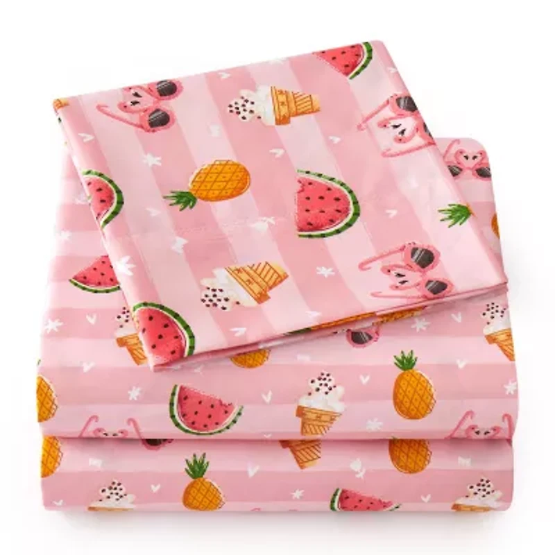 Sweet Home Collection™ Summer Fun Microfiber Wrinkle Resistant Kids Sheet Set
