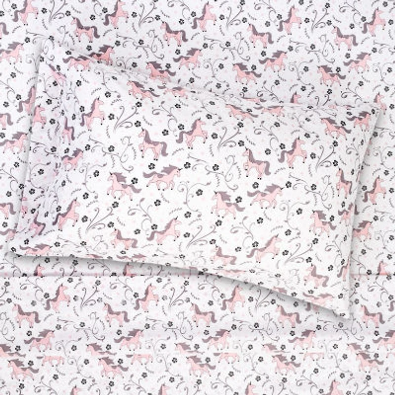 Sweet Home Collection™ Unicorns Microfiber Wrinkle Resistant Kids Sheet Set