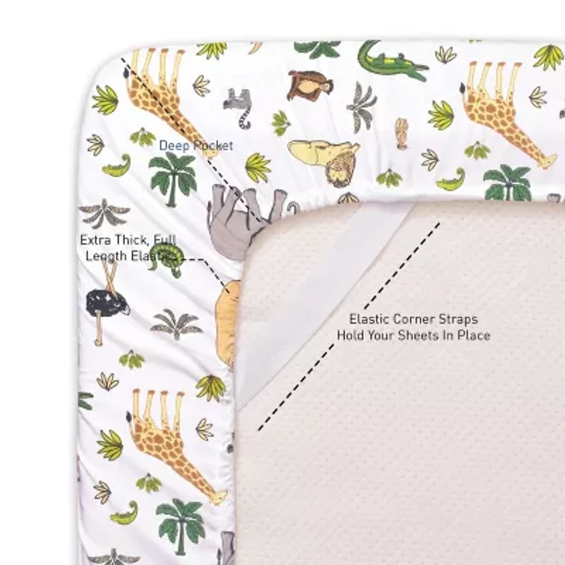 Sweet Home Collection™ Wild Animals Wrinkle Resistant Kids Sheet Set