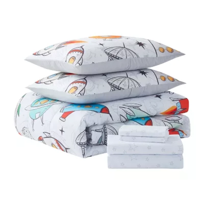Sweet Home Collection™ Space Lightweight Down Alternative Kids Comforter Set