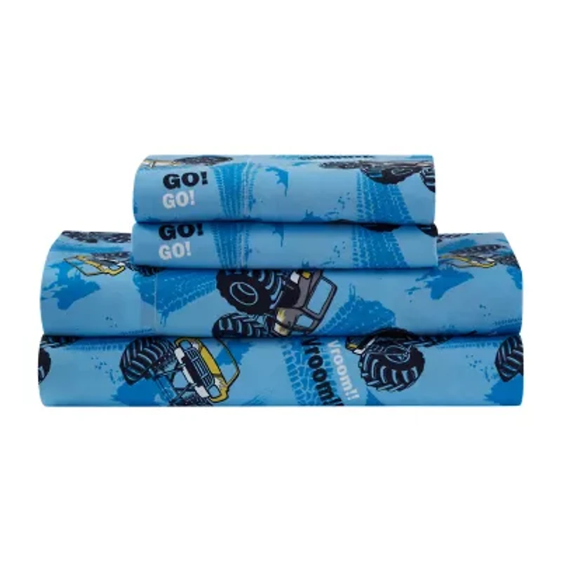 Sweet Home Collection™ Monster Truck Printed Kids Bedding Set Includes Sheet