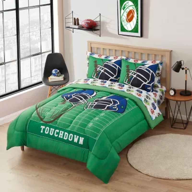 Sweet Home Collection™ Football Printed Kids Bedding Set Includes Sheet Set