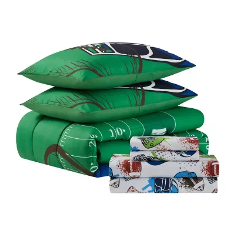 Sweet Home Collection™ Football Printed Kids Bedding Set Includes Sheet Set