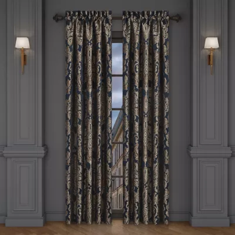 Queen Street Modena Rod Pocket Light-Filtering Set of 2 Curtain Panel