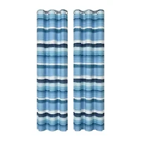 Royal Court Balboa Grommet Top Light-Filtering Set of 2 Curtain Panel