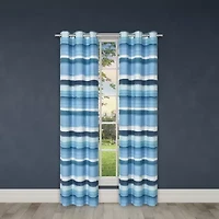 Royal Court Balboa Grommet Top Light-Filtering Set of 2 Curtain Panel