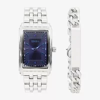 Geneva Mens Silver Tone Bracelet Watch Mac7146jc