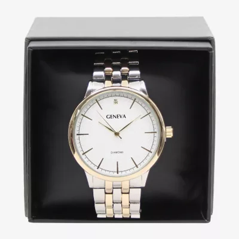 Geneva Mens Two Tone Bracelet Watch Mac8175jc