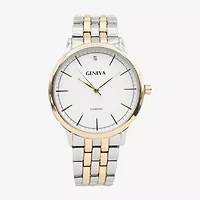 Geneva Mens Two Tone Bracelet Watch Mac8175jc