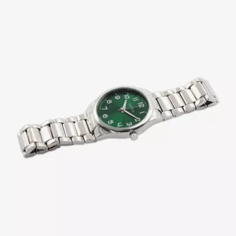 Geneva Mens Silver Tone Bracelet Watch Mac8176jc