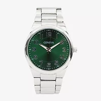 Geneva Mens Silver Tone Bracelet Watch Mac8176jc