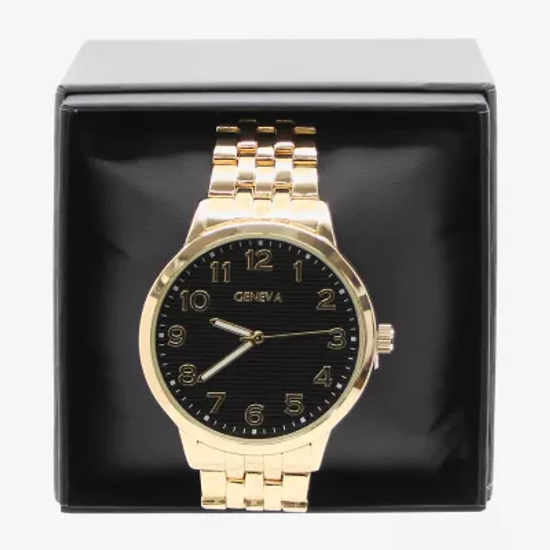 Geneva Mens Gold Tone Bracelet Watch Mac8177jc