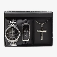 Mens Silver Tone 3-pc. Watch Boxed Set Mac7148jc