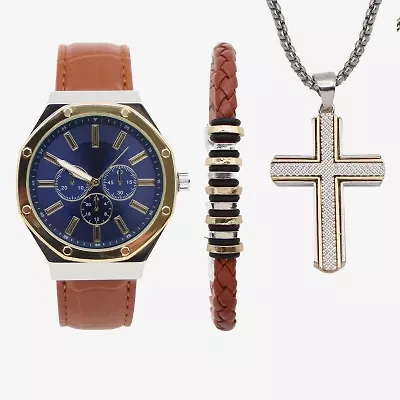 Mens Blue 3-pc. Watch Boxed Set Mac7149jc