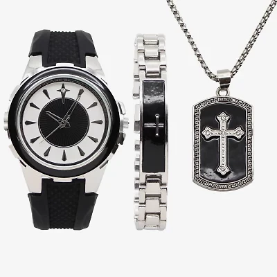 Mens Black 3-pc. Watch Boxed Set Mac7150jc