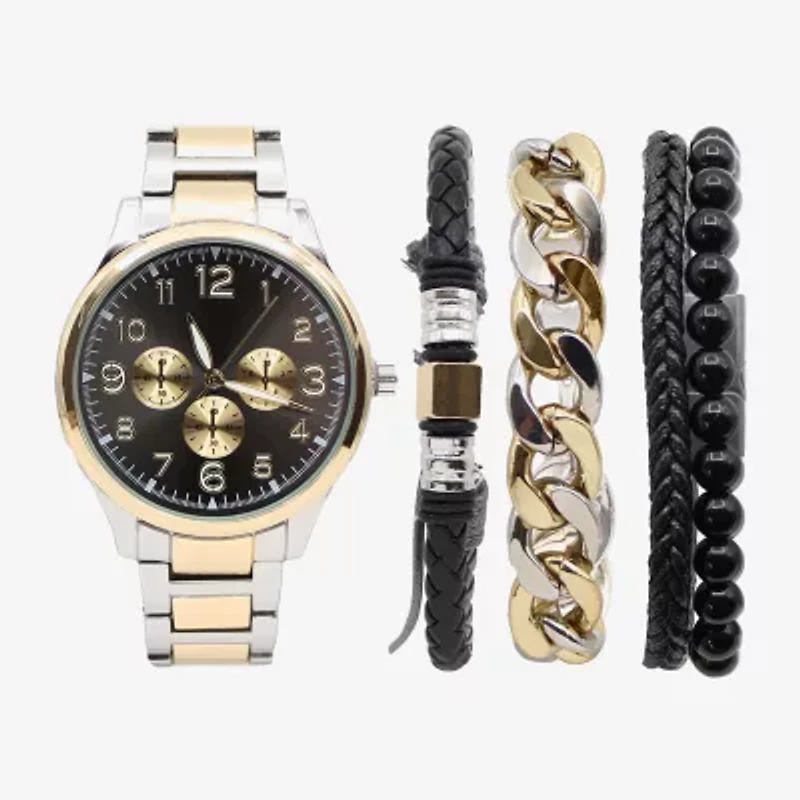 Mens Two Tone 5-pc. Watch Boxed Set Mac7154jc