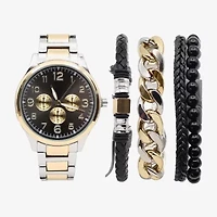 Mens Two Tone 5-pc. Watch Boxed Set Mac7154jc