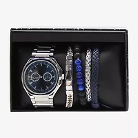 Mens Silver Tone 5-pc. Watch Boxed Set Mac7155jc