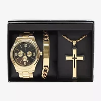 Mens Gold Tone 3-pc. Watch Boxed Set Mac7156jc