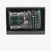 Geneva Mens Black 3-pc. Watch Boxed Set Mac7141jc