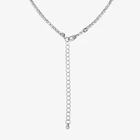 JS Jessica Simpson Silver Tone Womens Crystal Alloy Butterfly 18 1/2 Inch Pendant Necklace