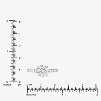 (H-I, Vs1-Vs2) Womens 2 CT. T.W. Lab Grown White Diamond 14K Gold Round Side Stone Engagement Ring