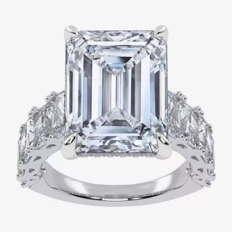 Signature By Modern Bride G/Vs2-Si1 Womens 8 1/4 Ct. T.W. Lab Grown White Diamond 14K Gold Side Stone Engagement Ring