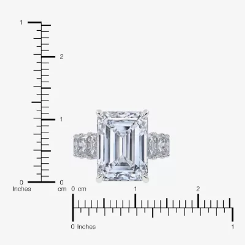 Signature By Modern Bride G/Vs2-Si1 Womens 8 1/4 Ct. T.W. Lab Grown White Diamond 14K Gold Side Stone Engagement Ring