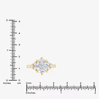 (F / Vs2) Womens 2 7/8 Ct. T.W. Lab Grown White Diamond 10K Gold Oval Engagement Ring