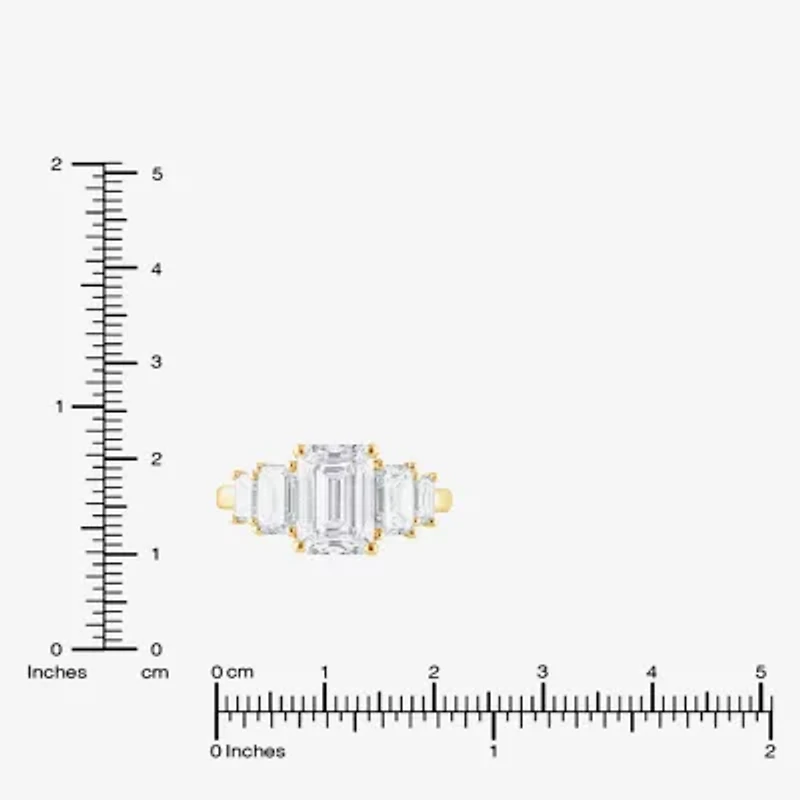 Signature By Modern Bride (F / Vs2) Womens 5 1/7 Ct. T.W. Lab Grown White Diamond 14K Gold 5-Stone Engagement Ring