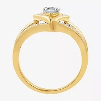 (H-I, I1) Womens 3/8 CT. T.W. Lab Grown White Diamond 14K Gold Over Silver Heart Engagement Ring
