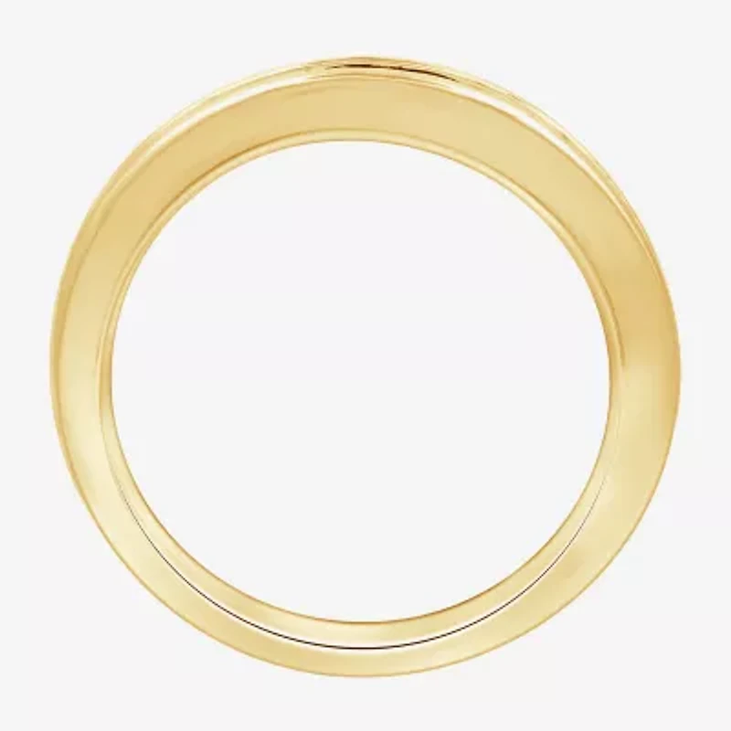 (H-I / I1) Womens 5MM 1 CT. T.W. Lab Grown White Diamond 14K Gold Over Silver Wedding Band