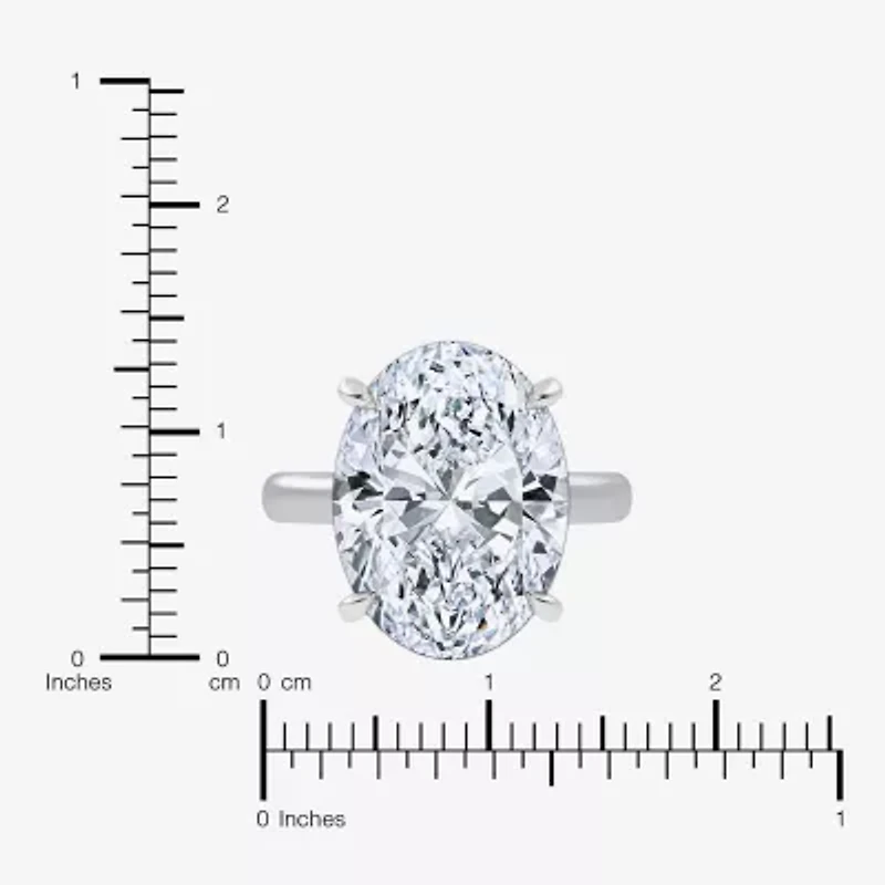 Signature By Modern Bride (G/Vs2-Si1) Womens 8 1/4 Ct. T.W. Lab Grown White Diamond 14K Gold Oval Solitaire Engagement Ring