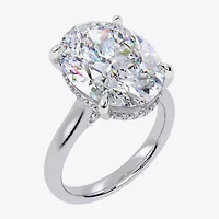 Signature By Modern Bride (G/Vs2-Si1) Womens 8 1/4 Ct. T.W. Lab Grown White Diamond 14K Gold Oval Solitaire Engagement Ring